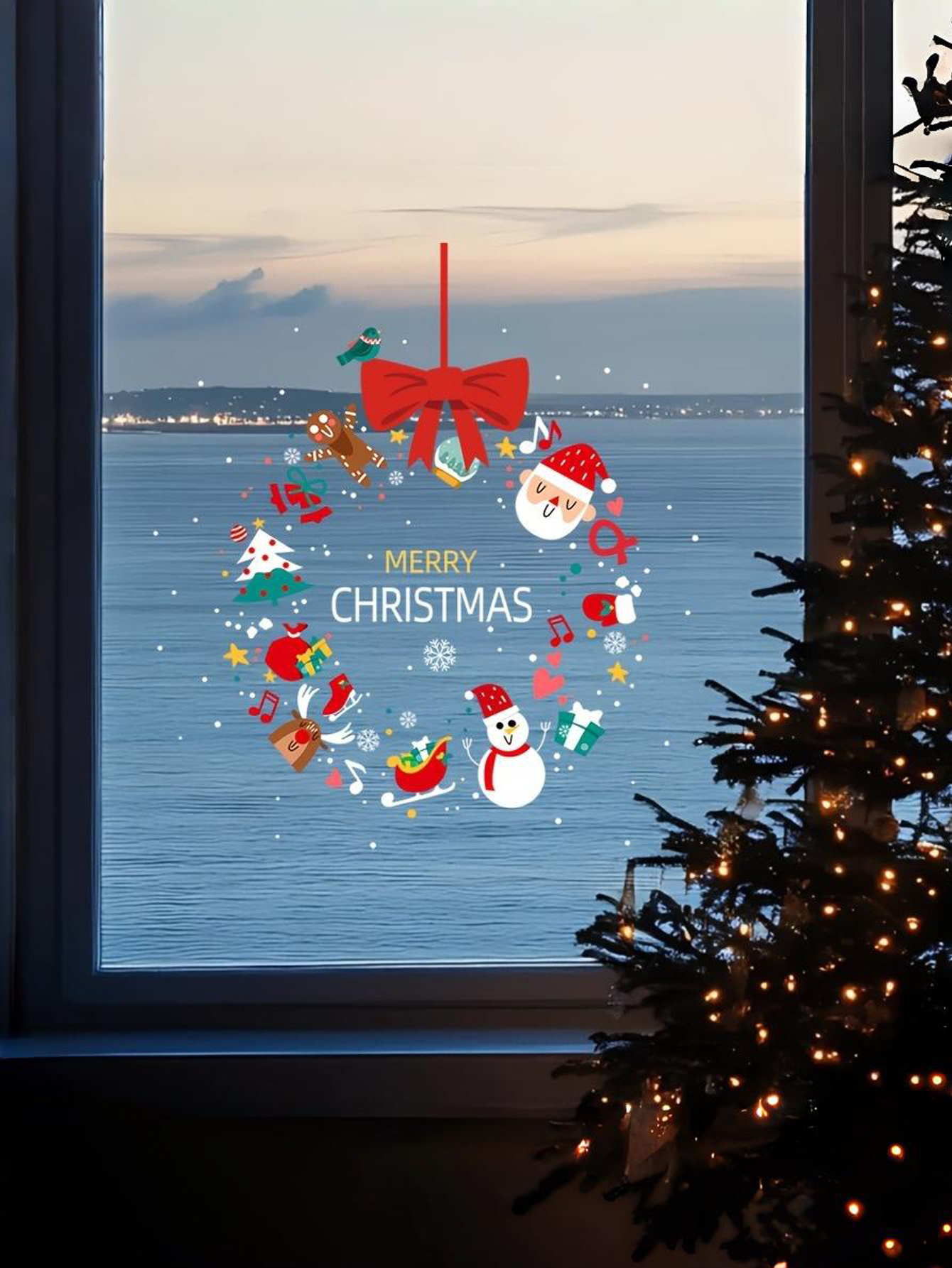 Customizable Christmas Window Sticker Decor